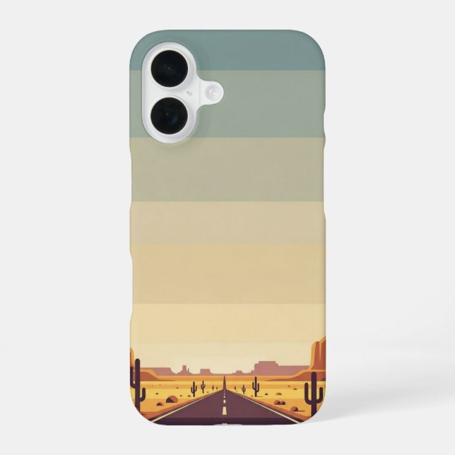 Wide Sky Road iPhone 16 Case (Back)