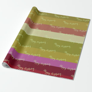 Wide Stripe Any Occasion Gift Wrap