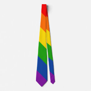 Wide-Stripe Rainbow LGBTQ+ Pride Flag, Gay Pride Tie