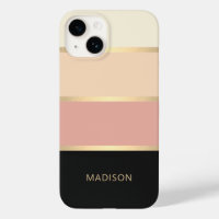 Wide Striped Modern Monogram Name