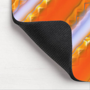 Wide stripes in ice to yellowish orange lace style mouse pad