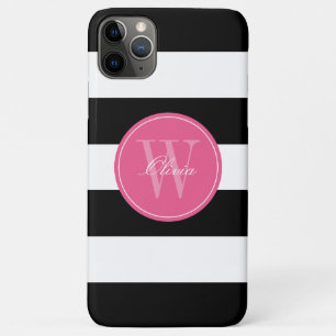 Wide Stripes Pattern Monogram Case-Mate iPhone Case