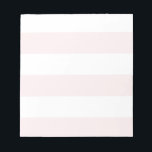 Wide Stripes - White and Pale Pink Notepad<br><div class="desc">Stripes are real classics! They are one of the eternal patterns you can use for any kind of product. These pale pink and white stripes are just one of the many options available in my collection of stripes in various colour combinations and stripe patterns. If you want to get a...</div>