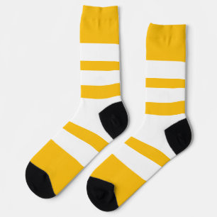 Wide Stripes Yellow Socks
