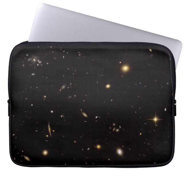 Wide View of Spiderweb Galaxy Field.ai Laptop Sleeve (Front)