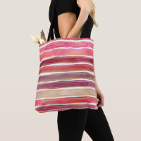 Wide Watercolor Stripes Shades of Plum Wine Pink