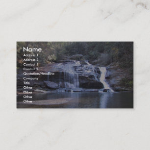 Wide Waterfall Into A Shallow Pool Business Card