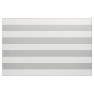 Wide White Stripes on Ash Grey Fabric
