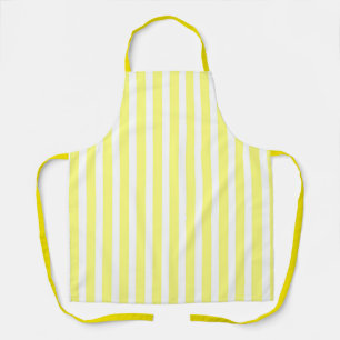 Wide Yellow White Stripes Apron
