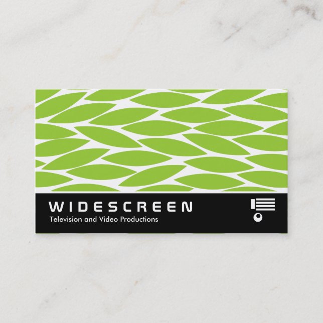Widescreen 0448 - Abstract Leaves - Martian Grn Business Card (Front)