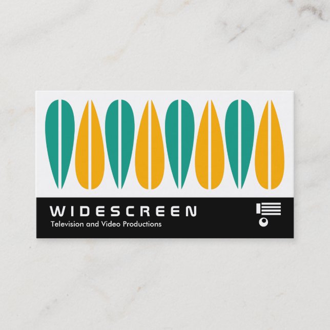 Widescreen 0450 - Retro Leaves 01 Business Card (Front)