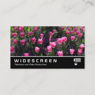 Widescreen 0473 - Bed of Pink Tulips Business Card