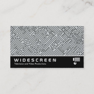 Widescreen 0484 - Circuitry - Black on Grey Business Card
