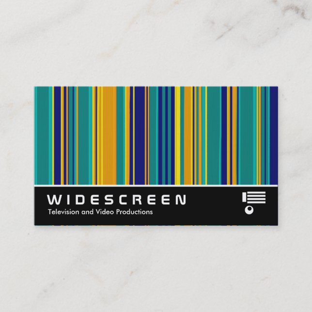 Widescreen 154 - Coloured Stripes Business Card (Front)
