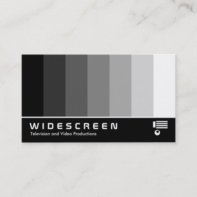 Widescreen 160 - Colour Blend - Black to White Business Card (Front)