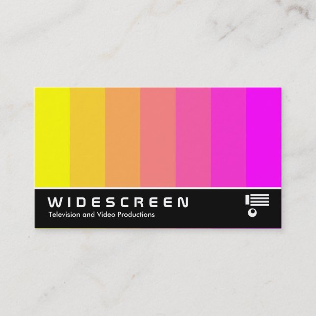 Widescreen 161 - Colour Blend - Yelloe to Magenta Business Card (Front)