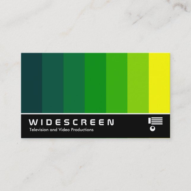 Widescreen 164 - Colour Blend - Drk Green to Yello Business Card (Front)