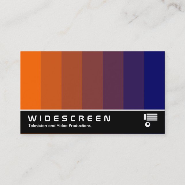 Widescreen 165 - Colour Blend - Orange to Dark Blu Business Card (Front)