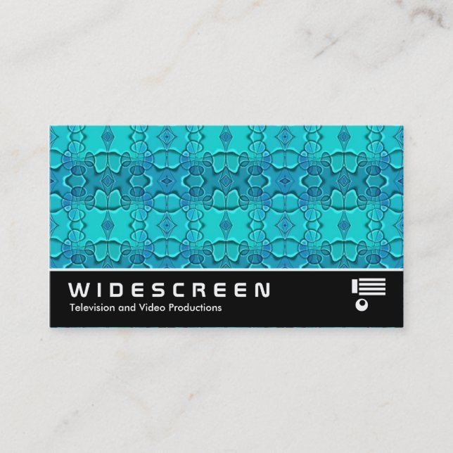 Widescreen 170 - Aqua Blue Fest Business Card (Front)