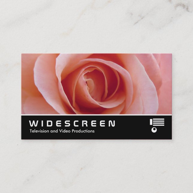 Widescreen 229 - Pink Rose Business Card (Front)