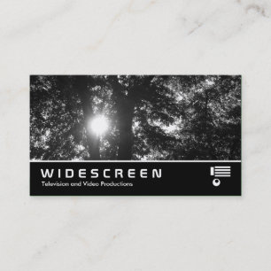 Widescreen 229 - Sun Through Trees B&W Business Card