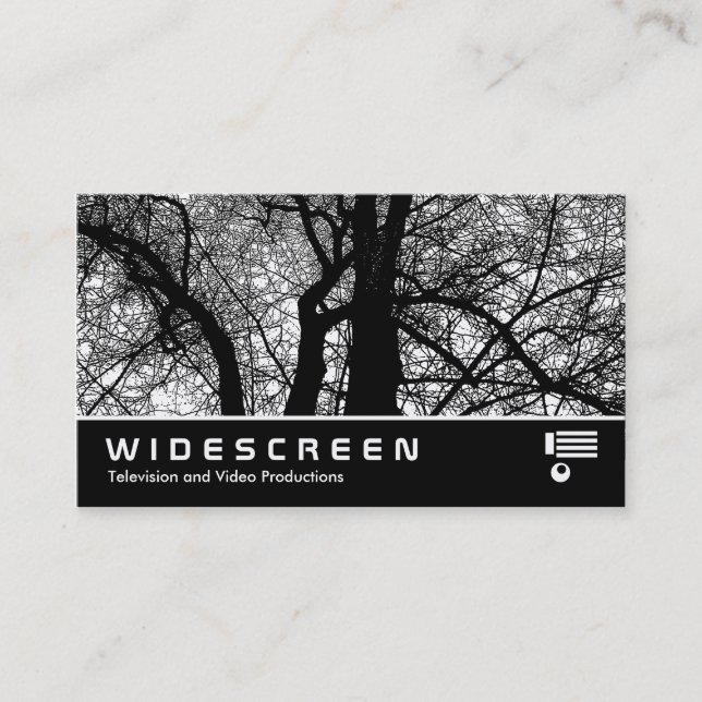 Widescreen 257 - High Contrast Trees Business Card (Front)