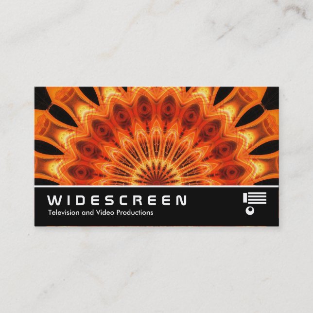Widescreen 272 - Orange Kaleidoscope Business Card (Front)