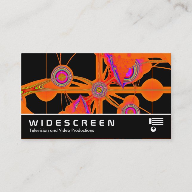 Widescreen 286 - Orange Fractal Business Card (Front)