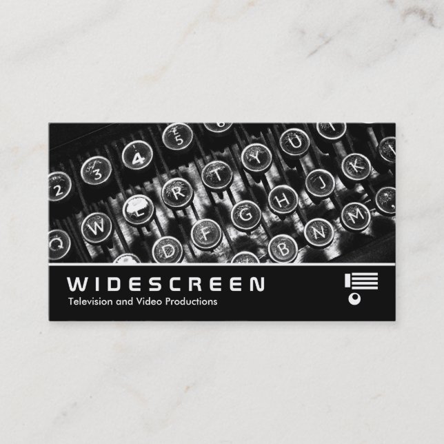Widescreen 365 - Old Typewriter Business Card (Front)