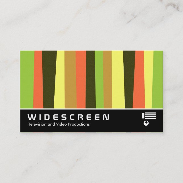 Widescreen 396 - Irregular Stripes Business Card (Front)