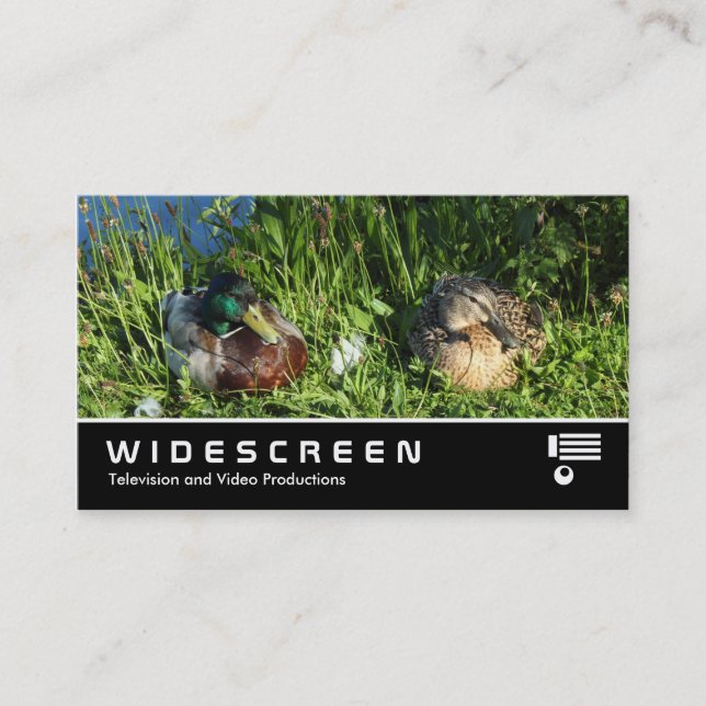 Widescreen 407 - Mr and Mrs Mallard Business Card (Front)