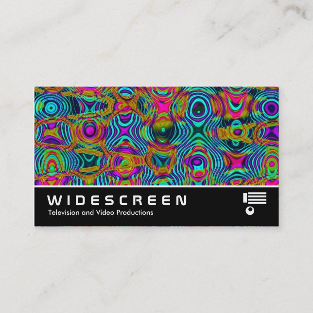 Widescreen 418 - Fractal Abstract 191111a Business Card (Front)