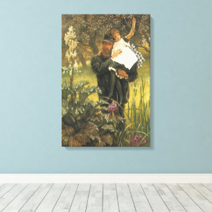 Widower by Tissot, Vintage Victorian Portrait Art Canvas Print