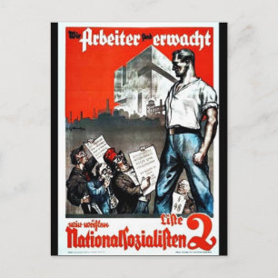 Wie Arbeiter Find Erwacht Postcard
