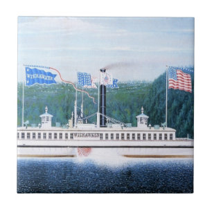 Wiehawken steam ferry 1868 tile