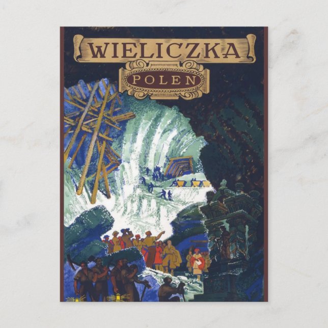Wieliczka Polen / Poland Travel Salt Mine Art Postcard (Front)