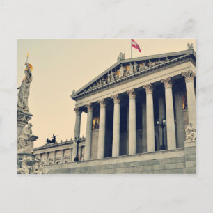 Wien architecture postcard