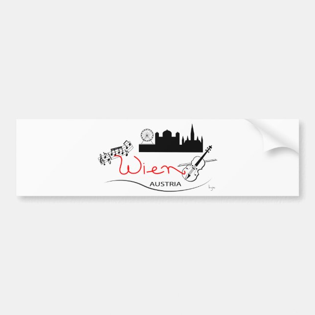 Wien, Austria - Österreich Bumper Sticker (Front)