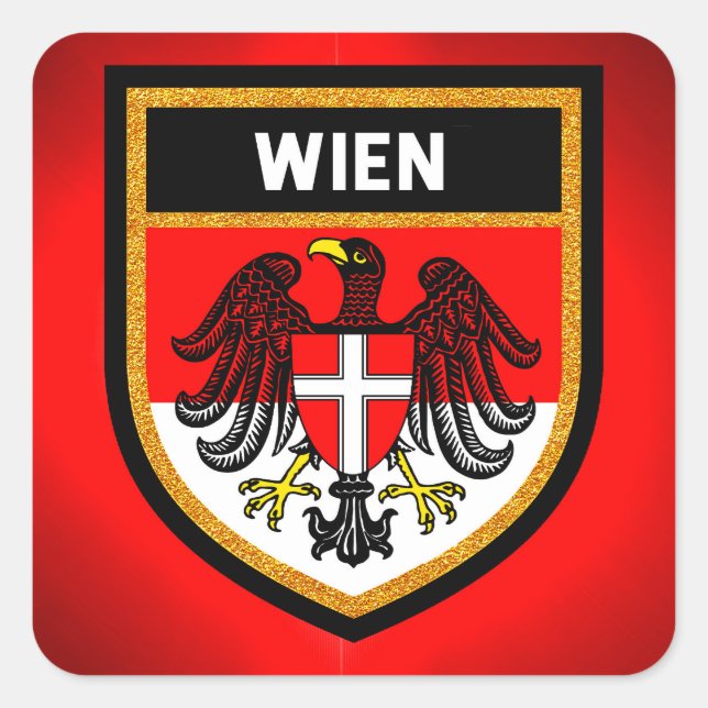 Wien Flag Square Sticker (Front)