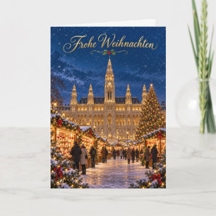 Wien Rathaus Weihnachtsmarkt Frohe Weihnachten Holiday Card