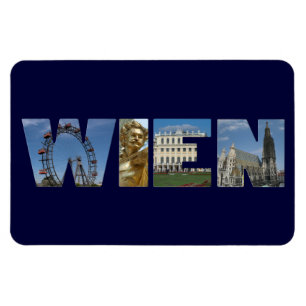 Wien Tag With Famous Landmarks Magnet