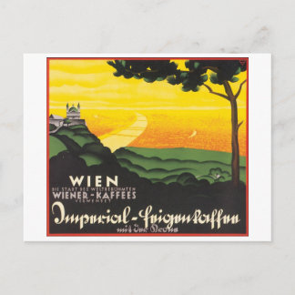 Wien Travel Poster Postcard