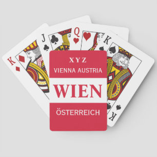 Wien - Vienna custom monogram playing cards