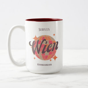 Wien Vienna Österreich Austria Retro Two-Tone Coffee Mug