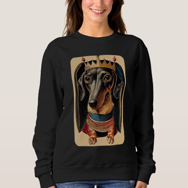 Wiener Dog  Ancient Retro Dachshund 3 Sweatshirt (Front)