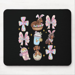 Wiener Dog Dachshund Coquette Bow Christian Doxie Mouse Pad
