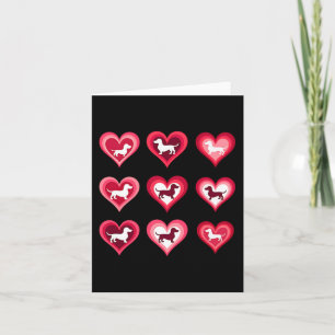 Wiener Dog Dachshund Hearts Candy Valentines Day D Card