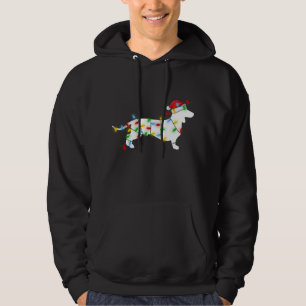 Wiener Dog Lover Lighting Xmas Santa Dachshund Chr Hoodie