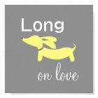 Wiener Dog Nursery Art Yellow Gender Neutral Dog