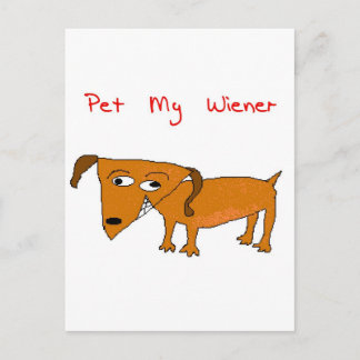 wiener dog postcard